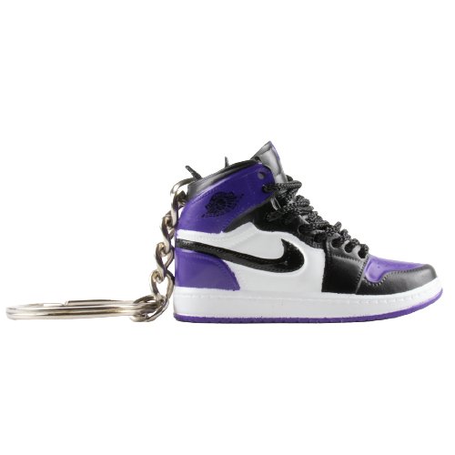 AJ1 Court Purple Black Toe Mini Sneaker Keychain - Aussie Sneaker Plug
