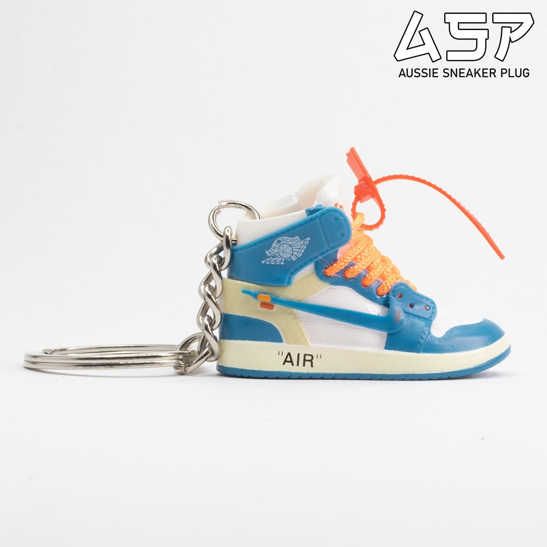 OW AJ1 High UNC Mini Sneaker Keychain - Aussie Sneaker Plug