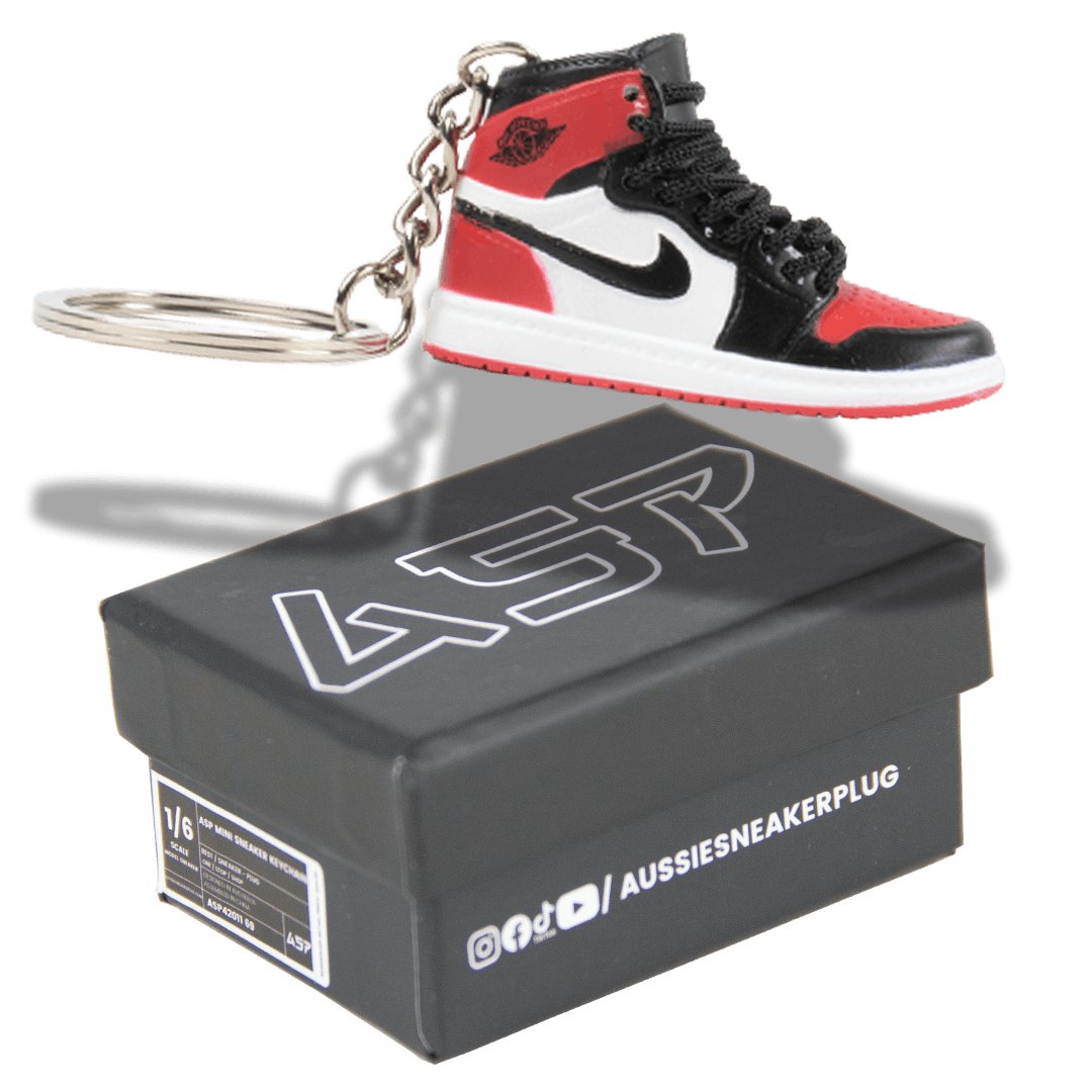 AJ1 Bred Toe Mini Sneaker Keychain - Aussie Sneaker Plug