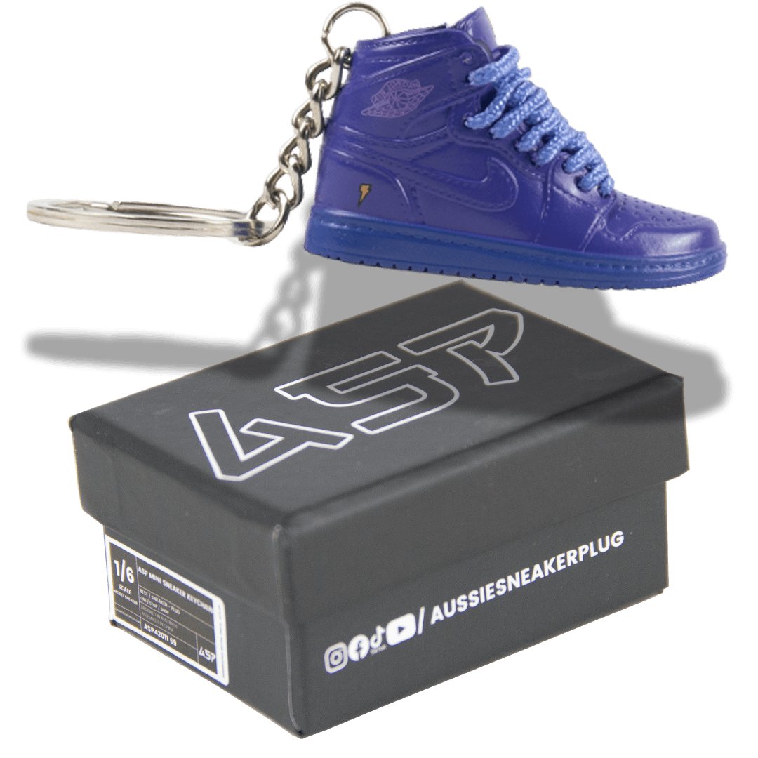 AJ1 Gatorade Rush Violet Mini Sneaker Keychain - Aussie Sneaker Plug