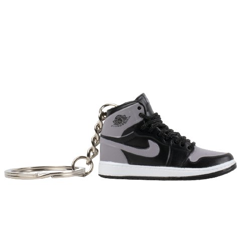 New Mini 3D~AIR JORDAN MAG~sneaker shoe keychain White/Grey/Lt. Blue