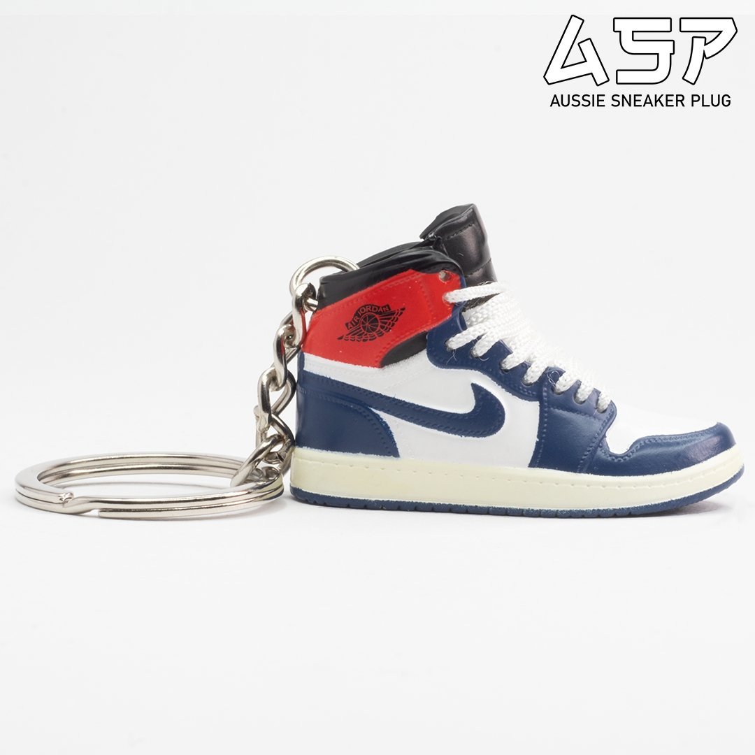 AJ1 Union Los Angeles Blue Toe Mini Sneaker Keychain - Aussie Sneaker Plug