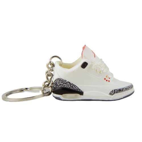 AJ3 White Cement Mini Sneaker Keychain - Aussie Sneaker Plug