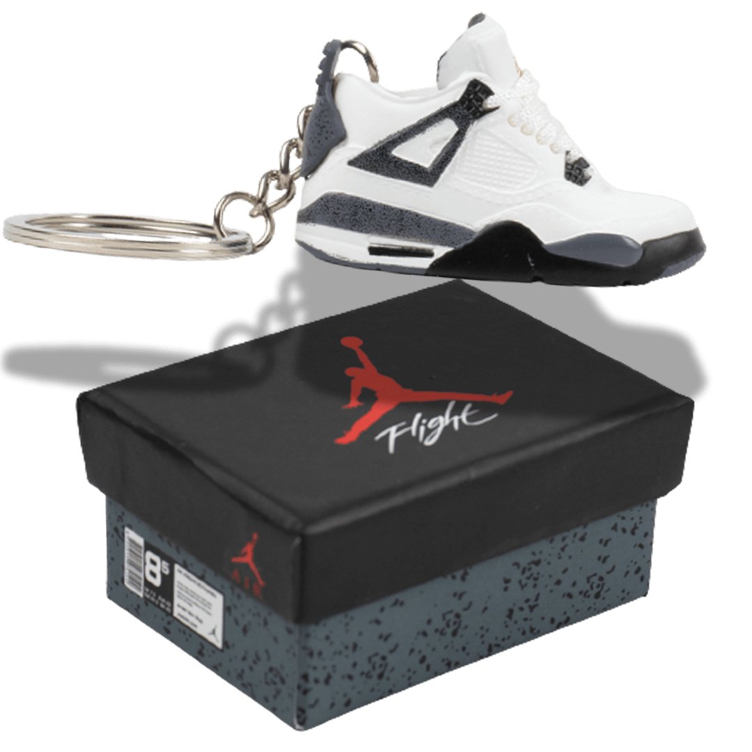 AJ4 White Cement Mini Sneaker Keychain - Aussie Sneaker Plug