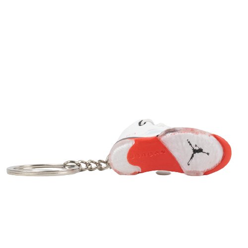 AJ5 White Red Mini Sneaker Keychain - Aussie Sneaker Plug