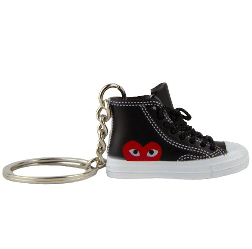 CDG Converse High Black Mini Sneaker Keychain - Aussie Sneaker Plug
