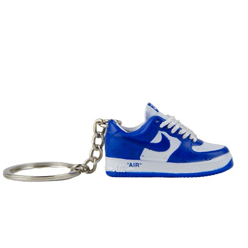LV AF1 Marina Blue Mini Sneaker Keychain - Aussie Sneaker Plug