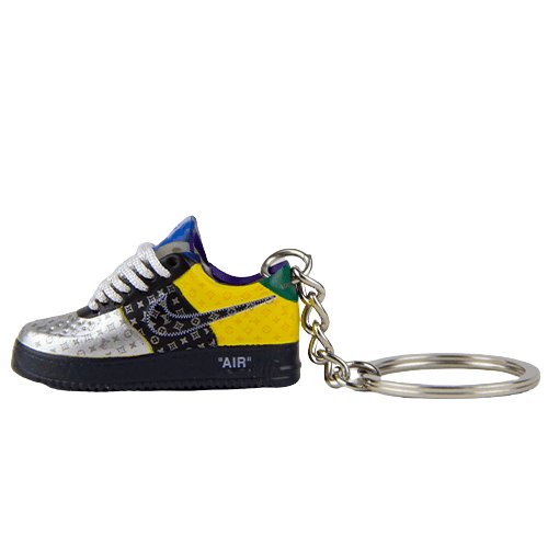 LV AF1 Multi-Color Patchwork Mini Sneaker Keychain - Aussie Sneaker Plug
