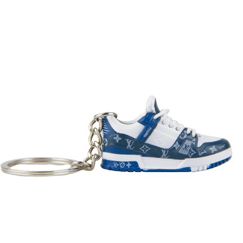LV Trainer Denim Blue Mini Sneaker Keychain - Aussie Sneaker Plug