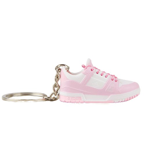 LV Trainer Fairy Floss Pink Mini Sneaker Keychain - Aussie Sneaker Plug