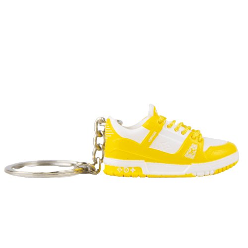 LV Trainer Lemon Yellow Mini Sneaker Keychain