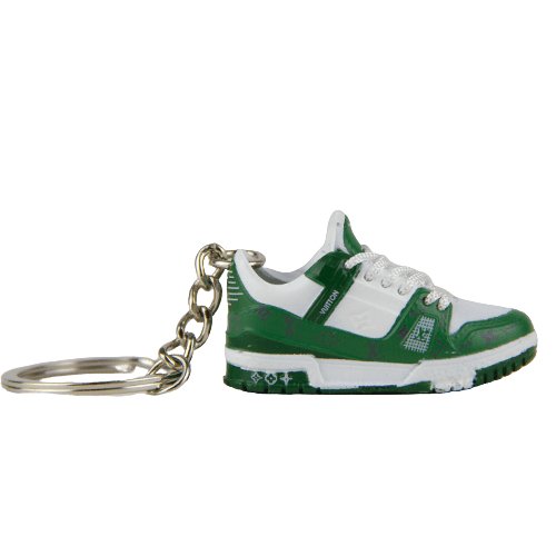 LV Trainer Luigi Green Mini Sneaker Keychain - Aussie Sneaker Plug