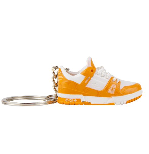 LV Trainer Sunset Orange Mini Sneaker Keychain - Aussie Sneaker Plug