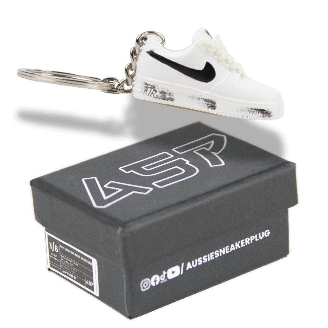 AF1 Para-Noise White Mini Sneaker Keychain - Aussie Sneaker Plug