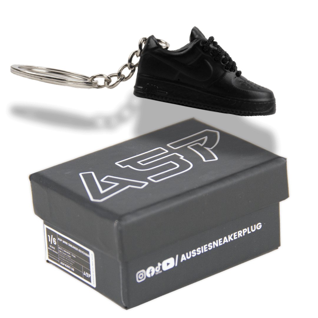 AF1 Triple Black Mini Sneaker Keychain - Aussie Sneaker Plug