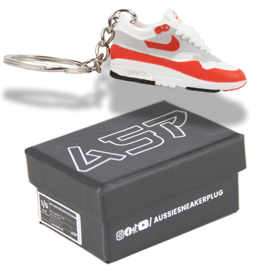 Air Max 90 Solar Red Mini Sneaker Keychain - Aussie Sneaker Plug