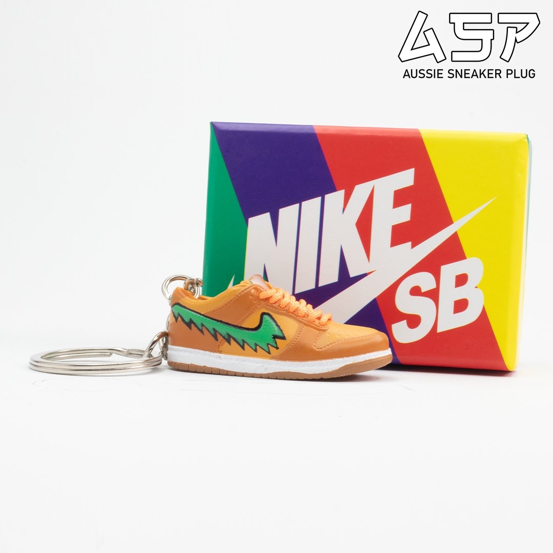 Grateful Dead Dunk Low Orange Mini Sneaker Keychain - Aussie Sneaker Plug