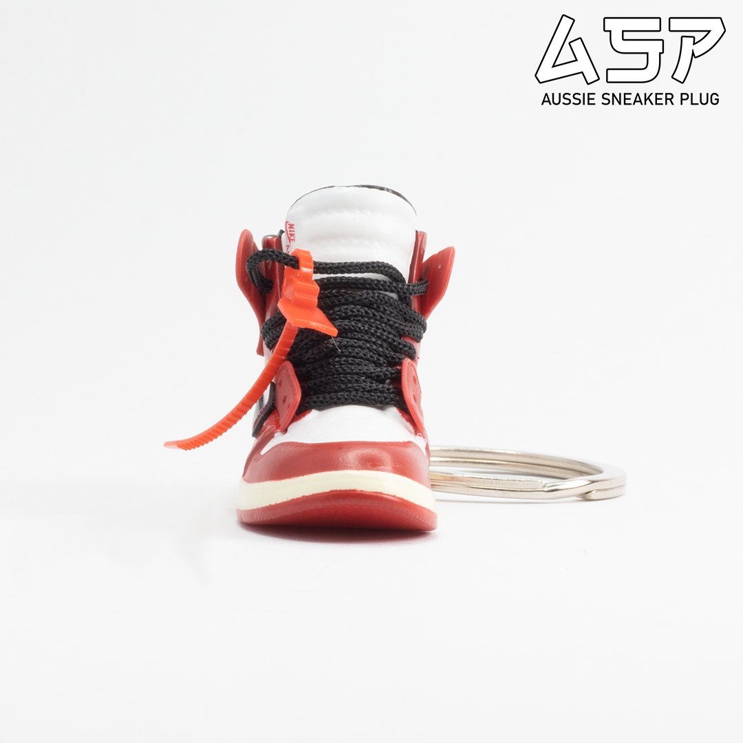 OW AJ1 High Chicago Mini Sneaker Keychain - Aussie Sneaker Plug