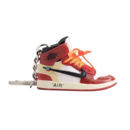 OW AJ1 High Chicago Mini Sneaker Keychain - Aussie Sneaker Plug