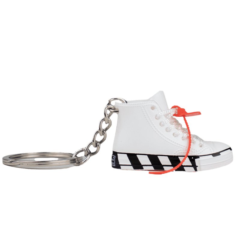 OW Converse High White Mini Sneaker Keychain - Aussie Sneaker Plug