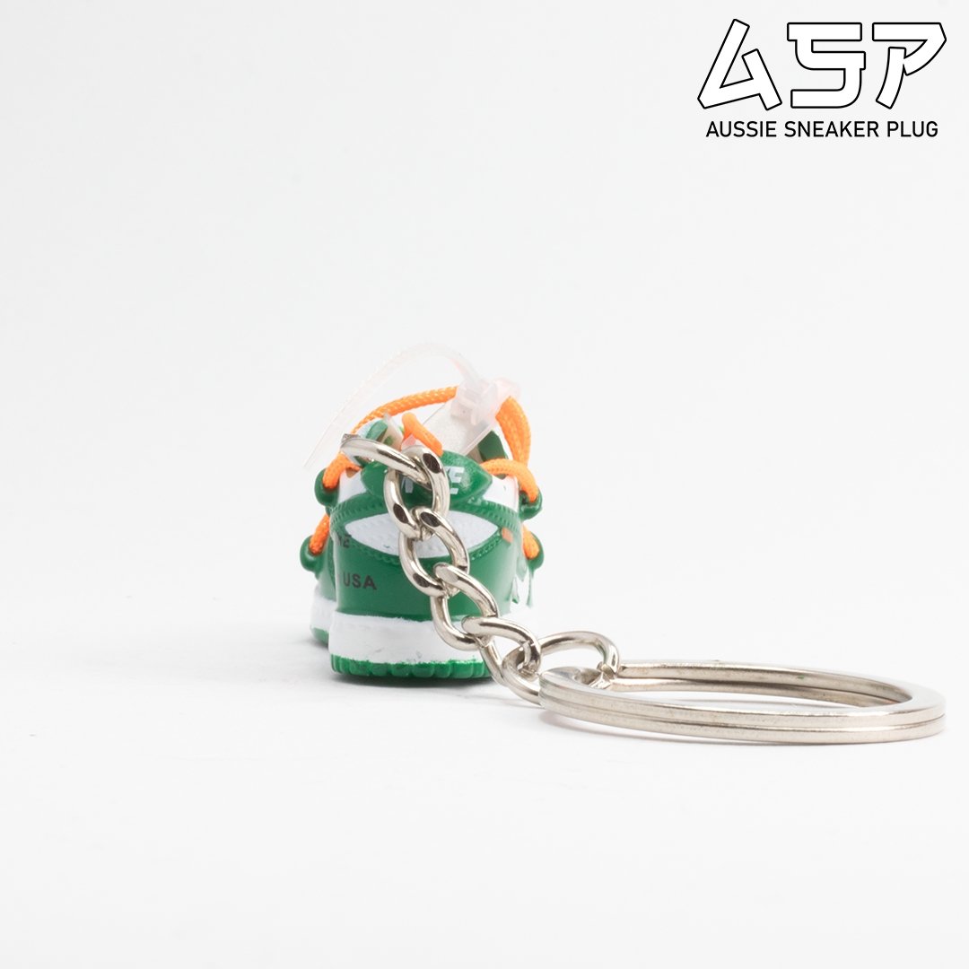 OW Pine Green Dunk Low Mini Sneaker Keychain - Aussie Sneaker Plug