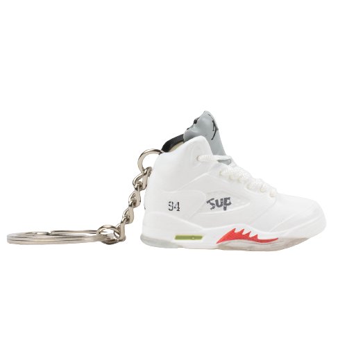 Sup AJ5 White Mini Sneaker Keychain - Aussie Sneaker Plug